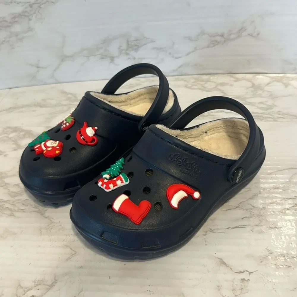 Crocs jibbets Christmas Santa‎ theme sandals clogs shoes size 11